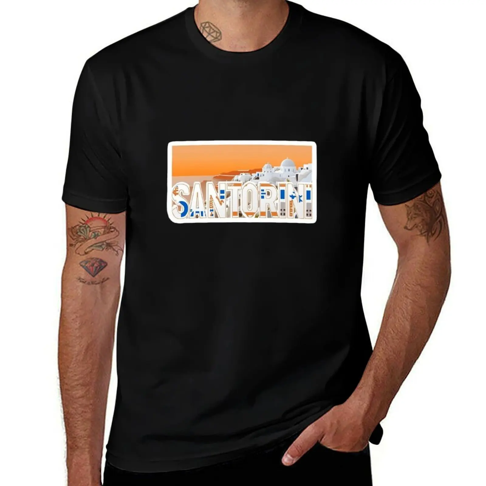 

Santorini Sunset Bliss Summer Reloaded: Ultra Gift Mode T-Shirt blacks anime figures oversized graphic tee funny t shirts men