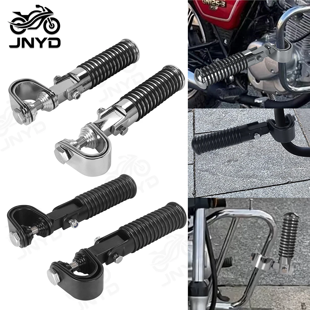 jnyd製、汎用型バイク用フットペグ。1インチ、125インチのエンジン、ハイウェイクラッシュバー、フットレスト、ペダル。ハーレー、ダイナ、ソフテイル、ツーリング、ロードキングに対応。