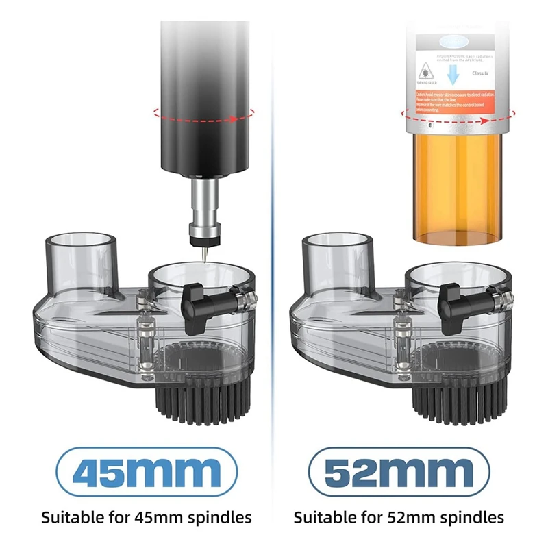 Cnc Abs Stofdichte Schoenen Voor Cnc Machines 45Mm Diameter, Geschikt Voor De Meeste 300W-500W, Cnc Graveermachine Freesaccessoires