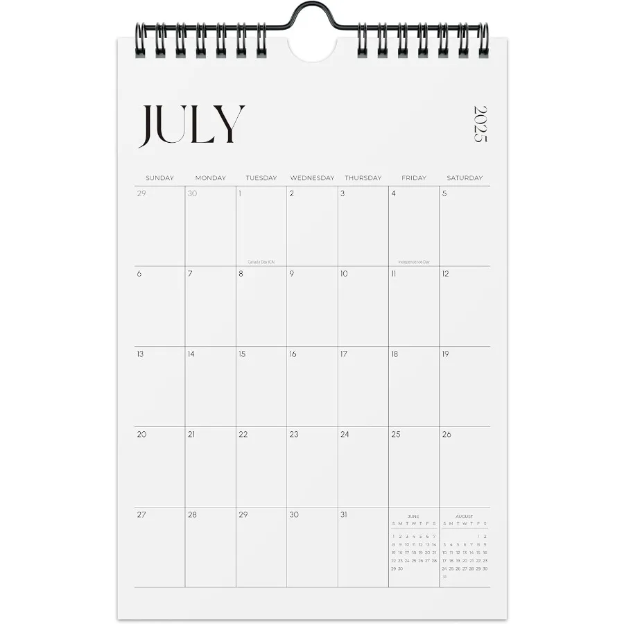 

Mini Wall Calendar 20252026 6" x 9" Vertical Small Calendar from July 2025 to December 2026 Minimalist Little Hanging Calendar