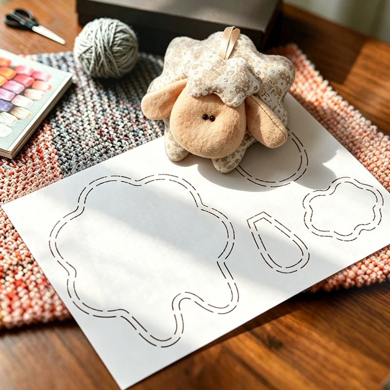 YOMDID 1pc Cute Little Sheep Pendant Patchwork Quilting Template Decorative Sewing Template Durable Patchwork Tool PET Template - view 2