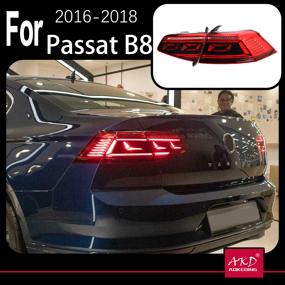 DAKD Auto Styling Für VW Passat B8 Rücklicht 2015-2019 Magotan LED Rücklicht LED DRL Dynami Signal Bremse reverse Auto Zubehör