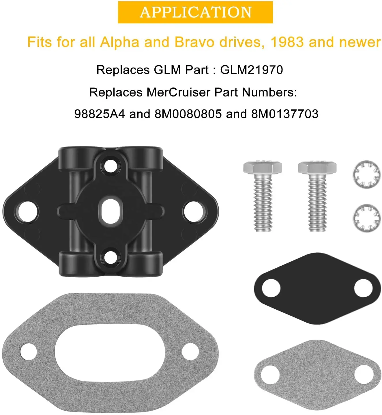 MX 8Pcs/Set Aluminum 21970 Trim Connector Assembly Kit for Mercruiser Alpha Bravo Drives Replace for 98825A4 8M0080805 8M0137703