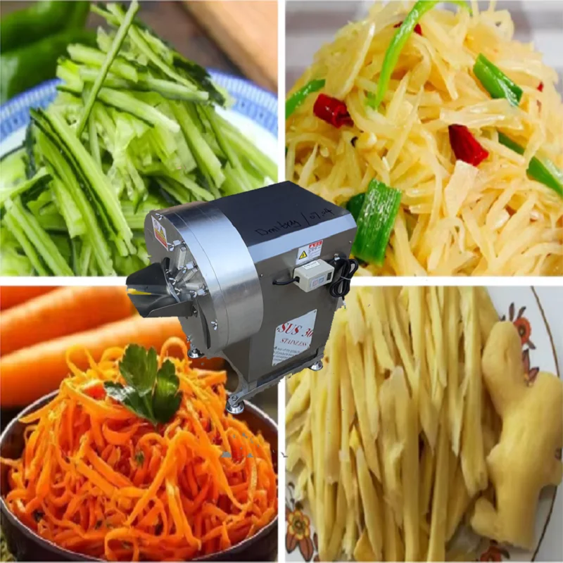 Stainless Steel Automatic Ginger Slicing Shredder Machine Cutting Machine For Carrot Ginger Cucumber Sweet Potato Onion