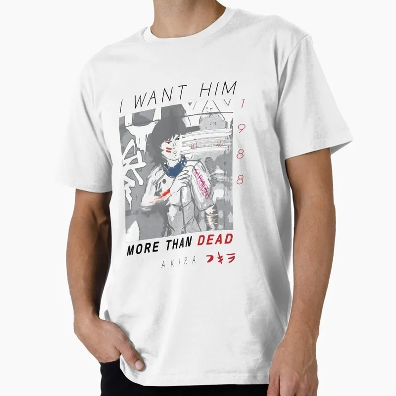 Akira Cyberpunk City Explosion Gift T‑Shirt Katsuhiro Otomo Retro Manga Shotaro Kaneda Neo‑Tokyo Anime Print Short Sleeve Tops