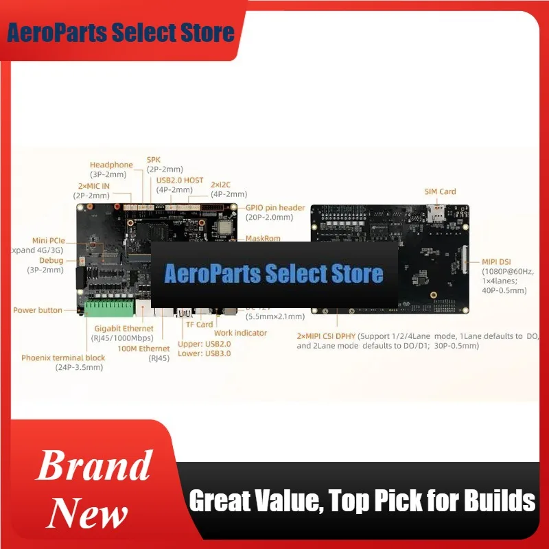 AeroPartsAIO-1126BJD4 AI Motherboard, Embedded Edge Computing Mainboard For Intelligent Applications