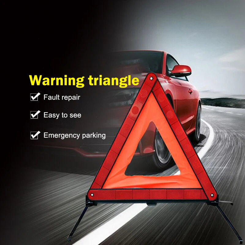 New Car Tripod Reflective Strips Triangle Signs Foldable Emergency Breakdown Warning Car Triangle Reflective Warning Tripod