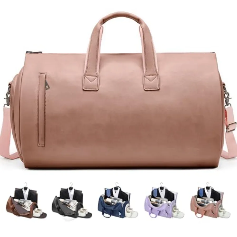 

Convertible Garment Bag, Carry on Garment Duffel Bag with Shoulder Strap, Men's Women's Travel Clothing Bag with Shoe Compartme