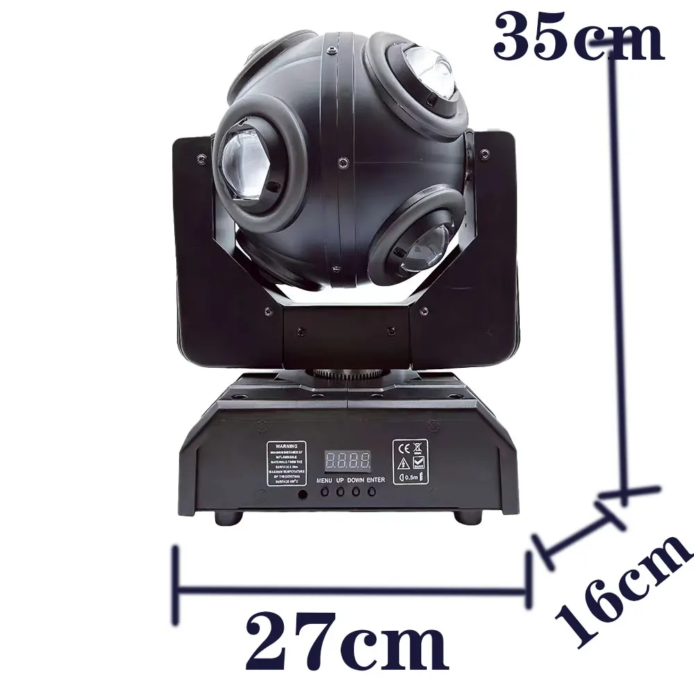 200WMoving Head Light 360°Rotation RGBW Ball Beam Stage Light Christmas DMX512 16CH DJ Lights For Disco Audience Wedding Parties