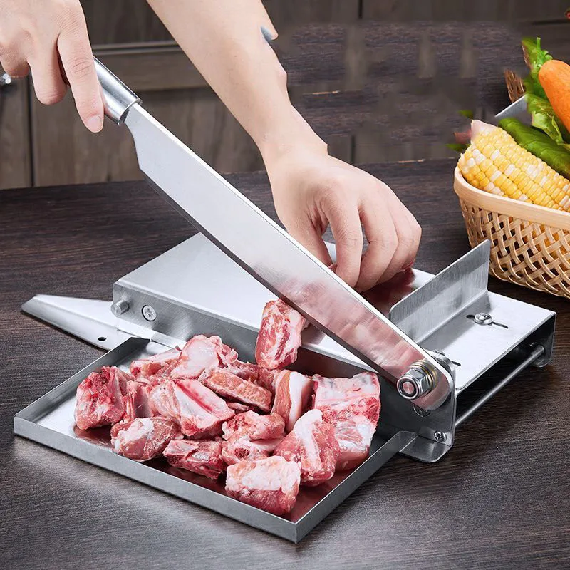 9.5 inch Vegetable Cutting Machine Household Manual Meat Slicer Frozen Food Slicer Beef Meat Cutting Machine Kitchen Slicing NEW