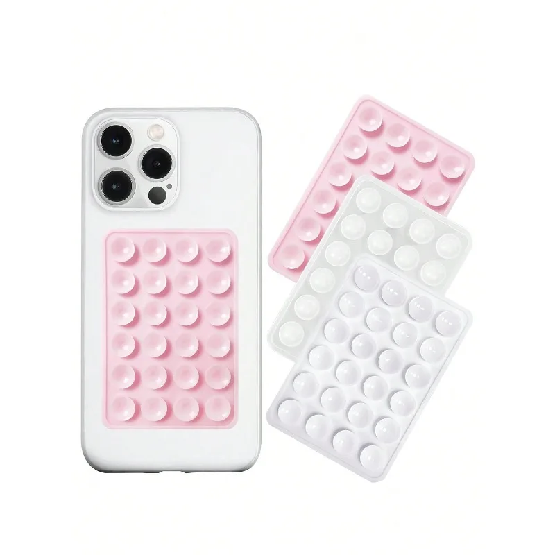 

Силиконовый чехол для телефона из трех частей с присоской, односторонний клейкий держатель для розетки для телефона, удобный и практичный аксессуар