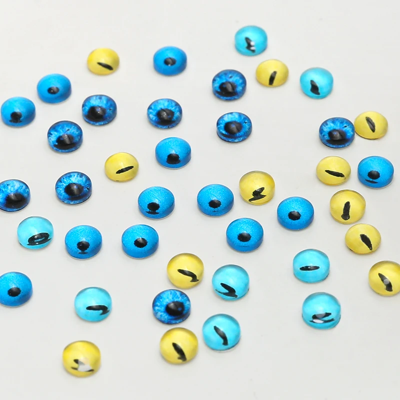 1pcs Devil Eyes Flat Bottom Patch Crystal Glass Evil Eye Diy Homemade Baroque Pearl Elf Eye Accessories Handmade Charms