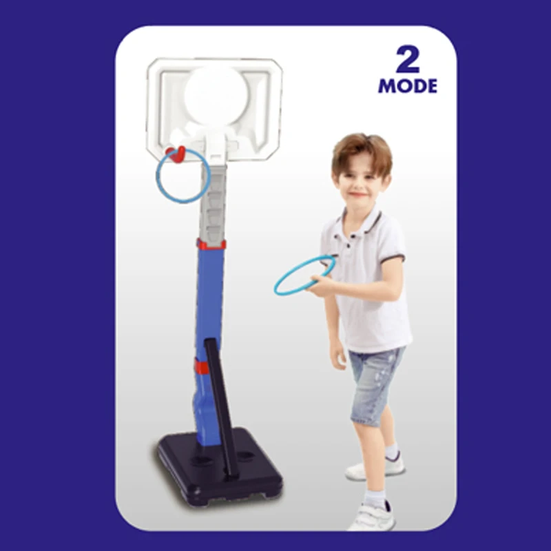 Indoor Outdoor Sport 3 in 1 Basket Rack Throwing Ring Game Toy Basketball Ball Stand