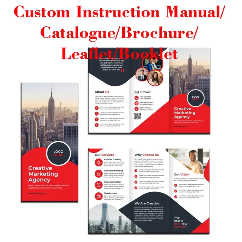 

Custom Instruction Manual Flyer Booklet Pamphlet Menul Any Size Design Brochure Leaflet Catalogue Pamphlet Promotion Advertising