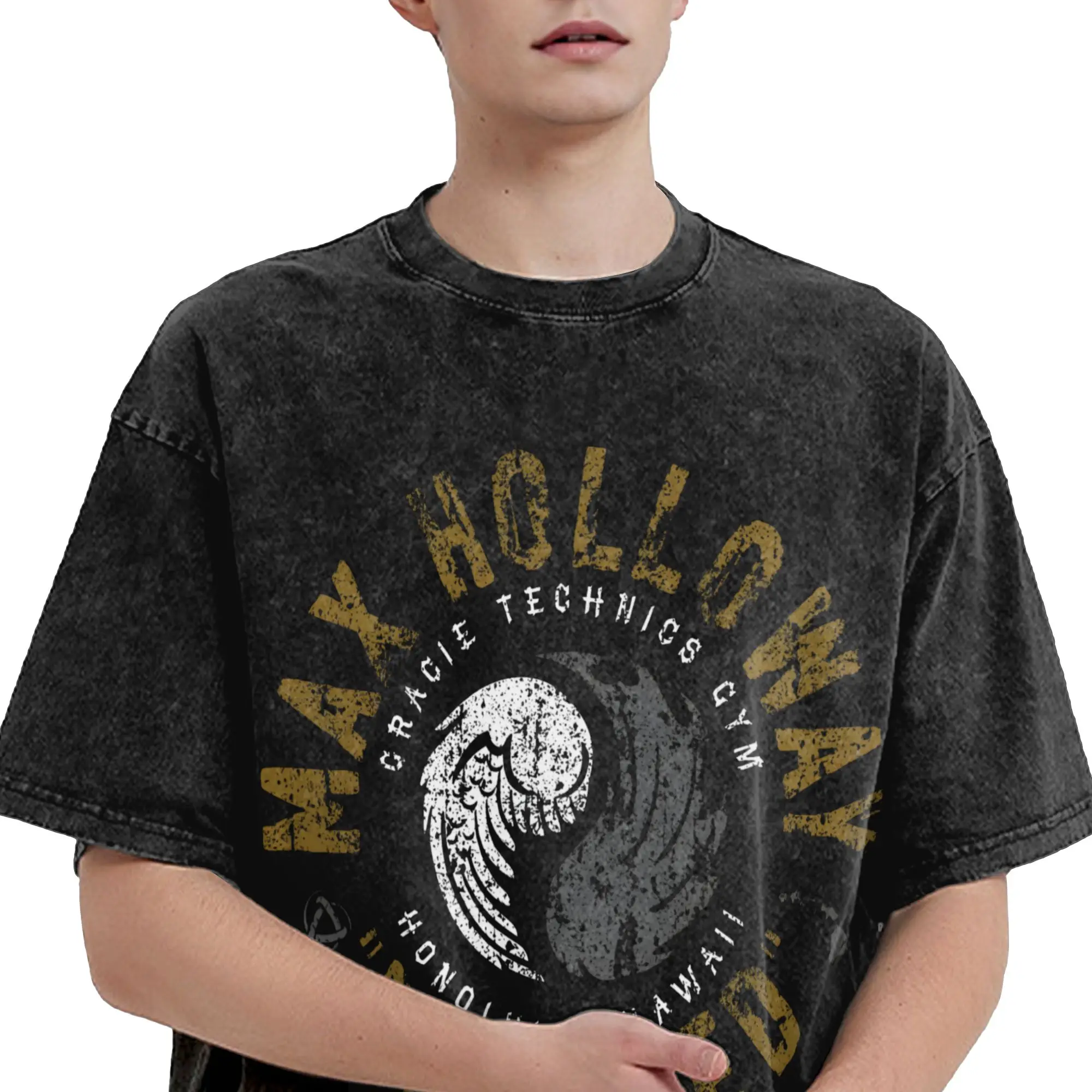 Harajuku Washed Shirts Maxs Blesseds Holloways Outfit Vintage T Shirt Oversize  Streetwear Short Sleeve Summer Tees