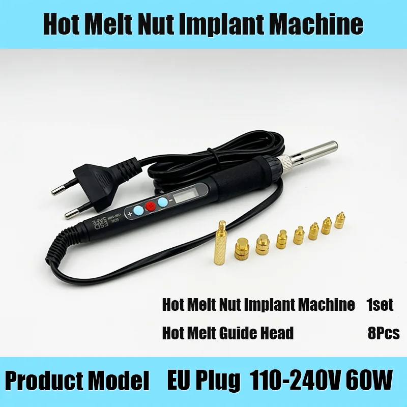 Wärme Set Einsatz Lötkolben Spitze M2 M3 M4 M5 M6 Messing Hot Melt Inset Mutter Eingebettet Gewinde Einfügen Kit für Kunststoff 3d Druck – Detail 14