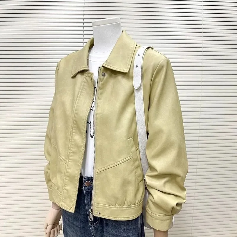 

Explosion High-Grade PU Leather Jacket Women2025Spring Autumn New Coat Motorcycle Korean Outwear Hong Kong Style Overwear Female