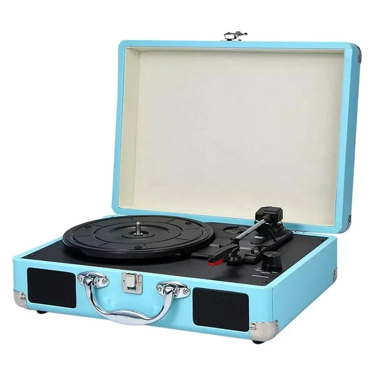 

Convenient leather case machine, vinyl record player, vinyl function record player, Bluetooth speaker.