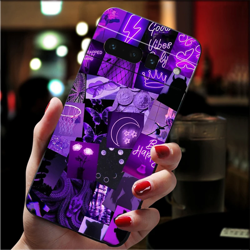 

Love Purple Aesthetic Phone Case For Google Pixel 10 9 Pro XL 9A 8 7 6 Pro Pixel 8A 7A 6A Pixel 8 7 6 5
