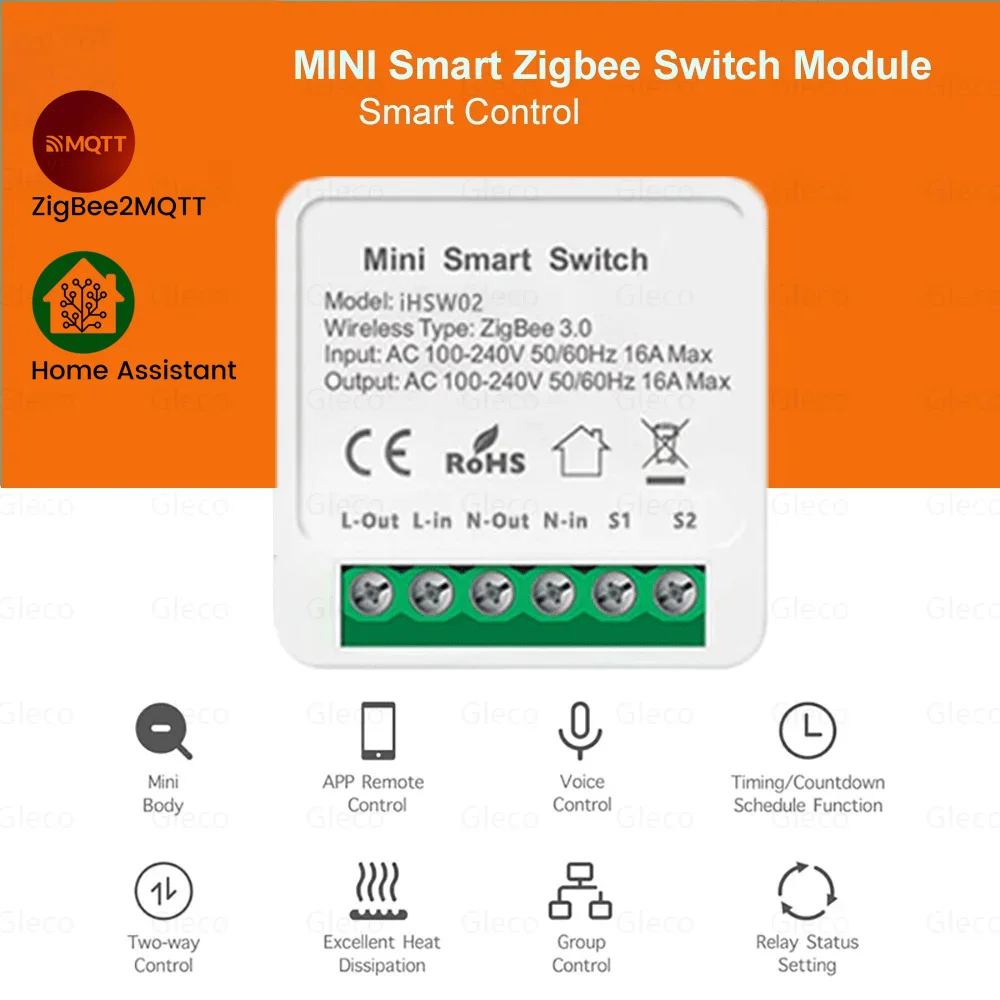 زيجبي 3.0 مفتاح ذكي صغير لتقوم بها بنفسك 2 طريقة التحكم المنزل الذكي 16A التتابع أتمتة قواطع ل أليكسا جوجل المنزل مساعد 2MQTT #3