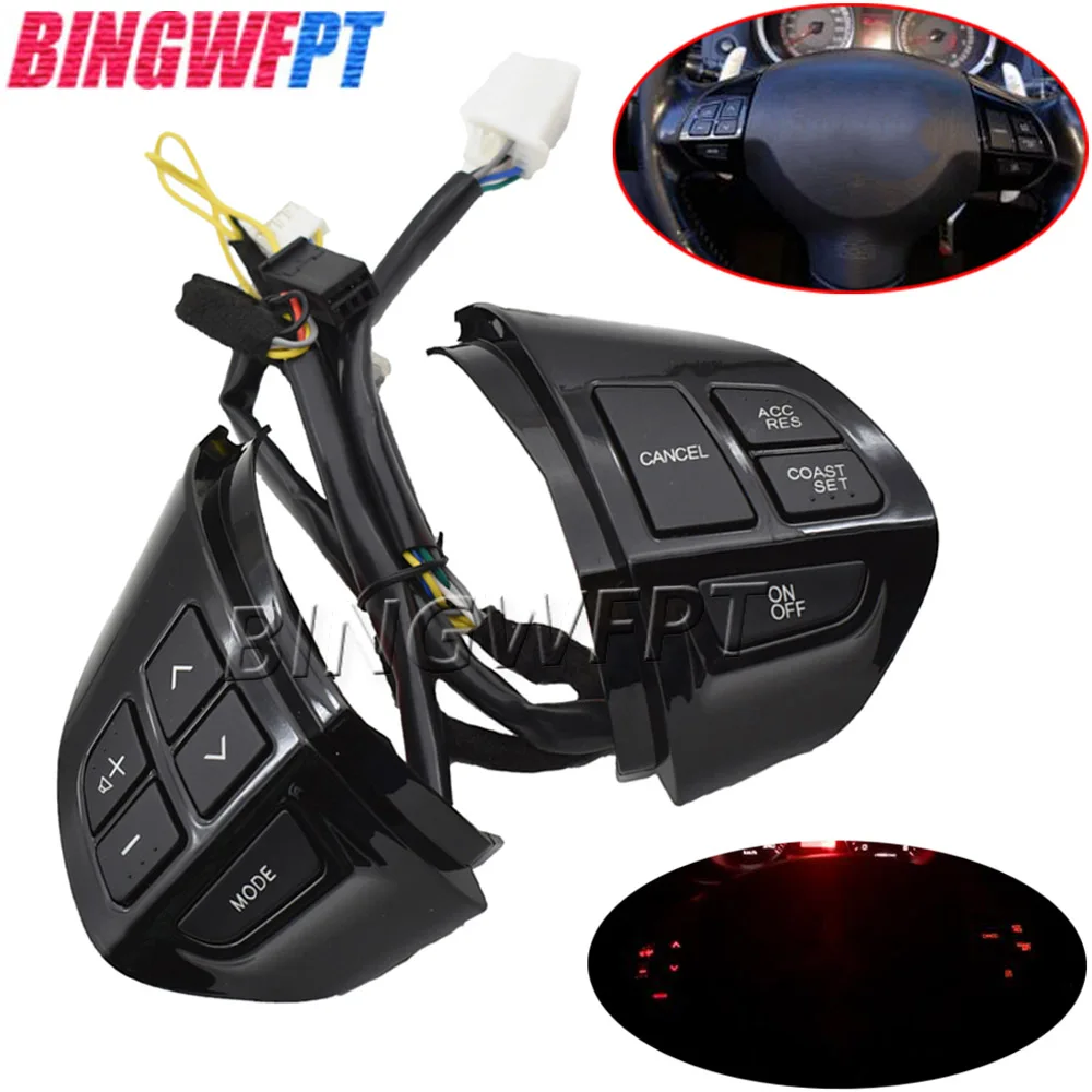 Piano Black 10Pins Steering Wheel Volume Sound Button For MITSUBISHI LANCER OUTLANDER ASX 2007 2008 2009 2010 2011