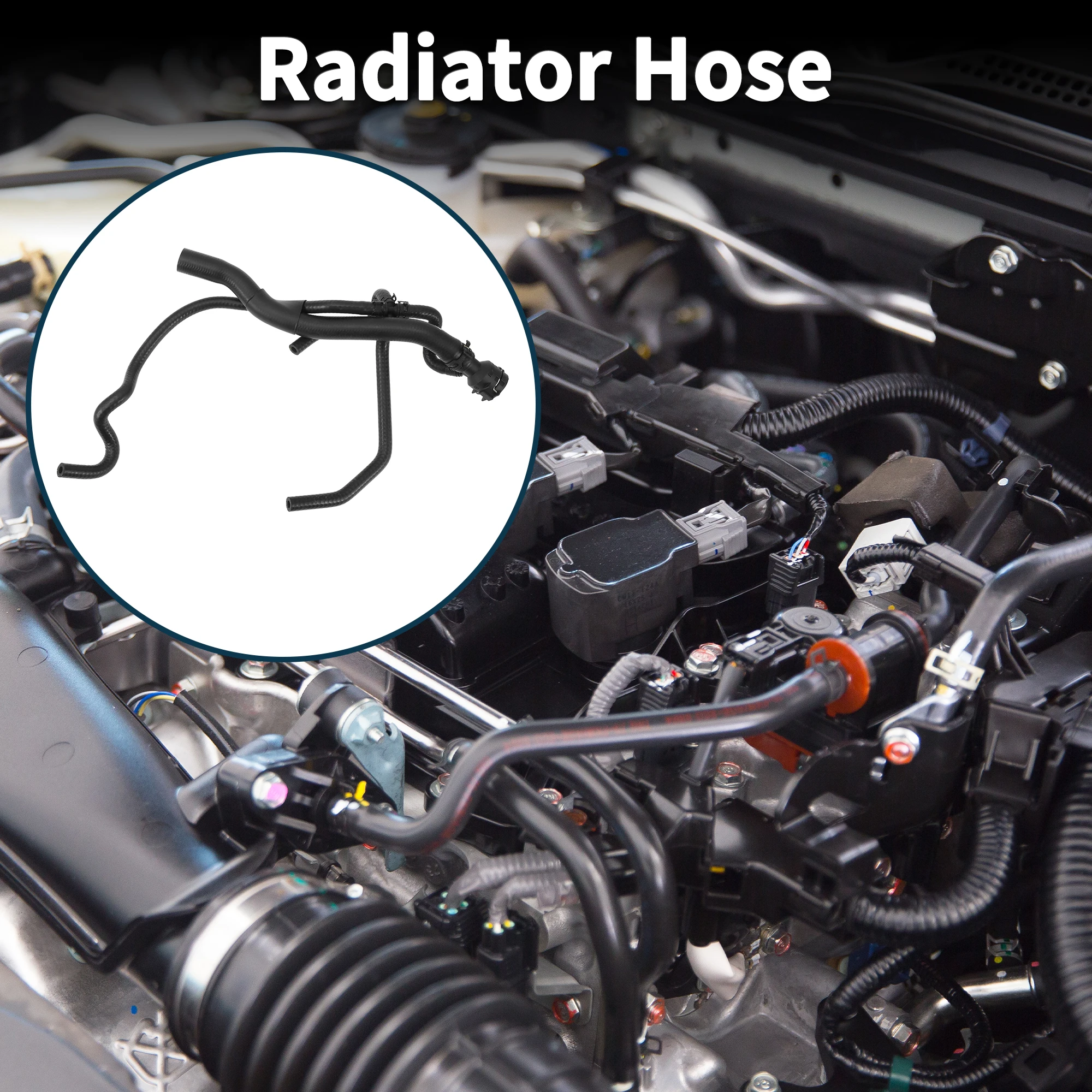 

UXCELL Radiator Hose Coolant Pipe for Audi A3 2003-2013 No.L1K0122157B Rubber Black