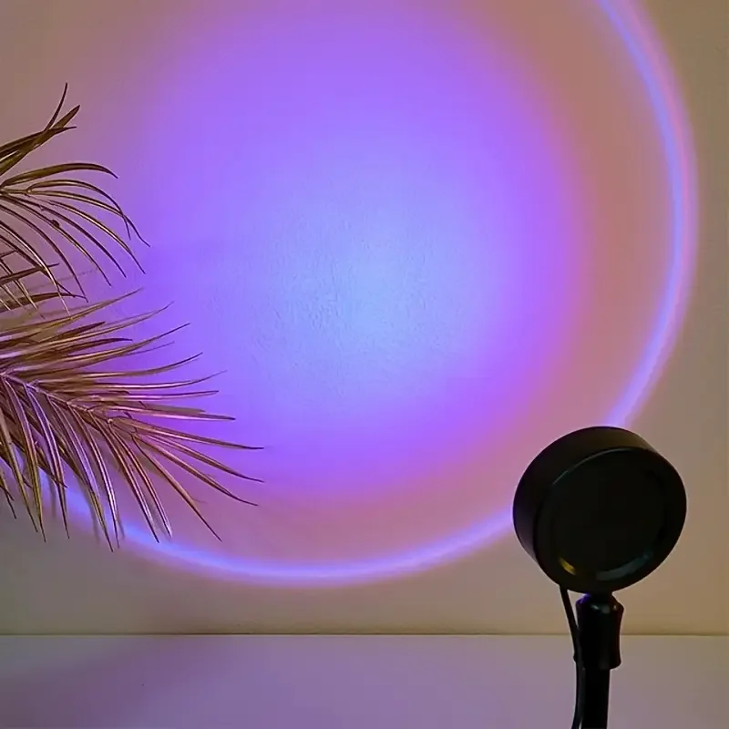 1PC Multicolor Sunset Floor Lamp USB Powered Mood Light for Party & TikTok Background