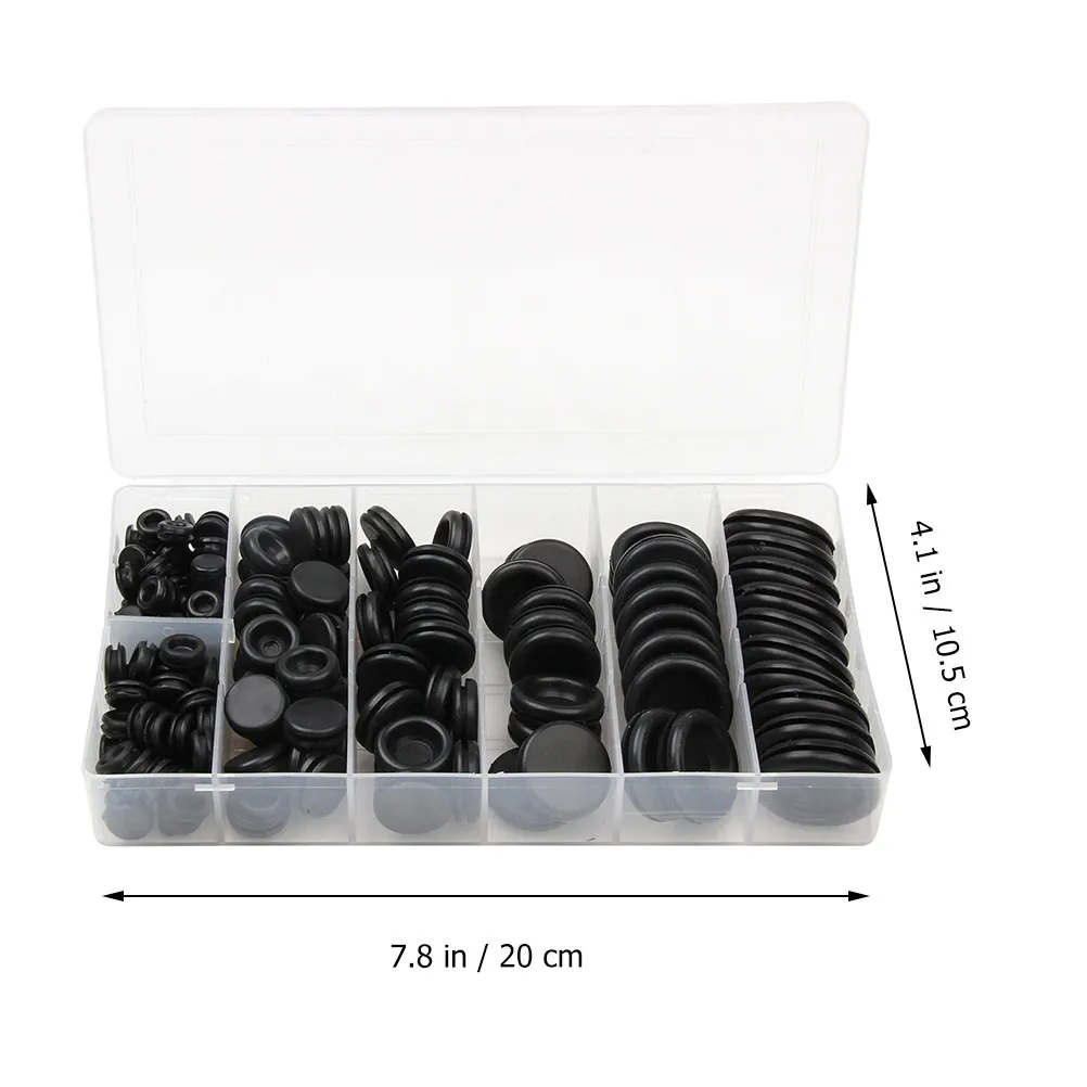 200Pcs Rubber Grommet Firewall Hole Plug Electrical Wire Gasket Heat Resistant Wear Resistant Electrical Wire Protector