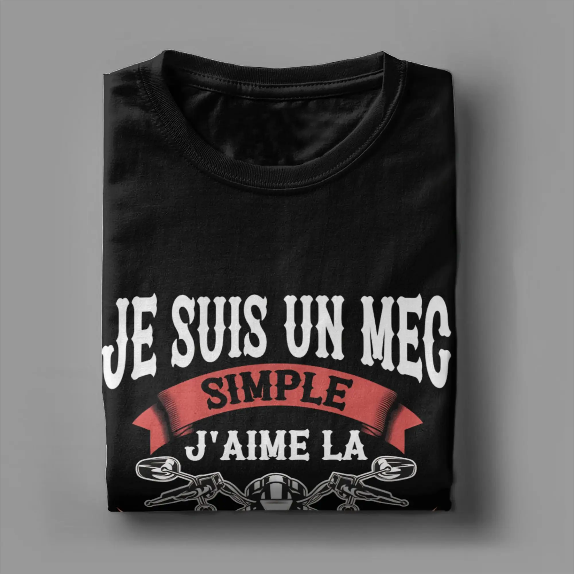 Je Suis Un Mec Simple J aime La Moto Et Apéro Motorcycle  Tee Shirt for Men Women Fashion T Shirts  100% Cotton Clothes