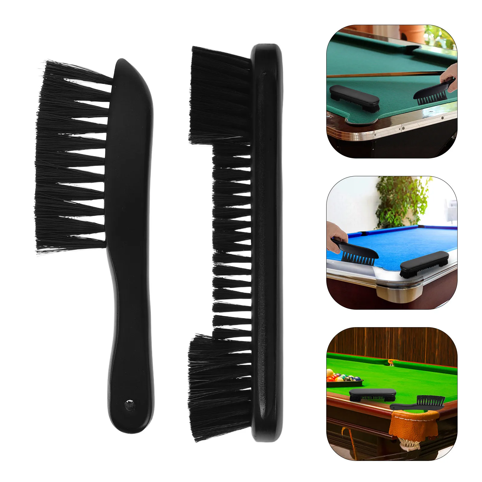 

1Set Billiard Table Cleaning Brush Set Wooden Handle Dual Function Rail Brush Sweeper for Pool Snooker Table Felt Maintenance