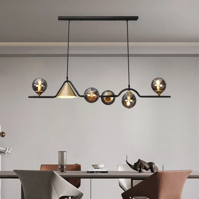 Nordic New Restaurant Pendant Lamp Creative Internet Famous Magic Bean Bubble Chandelier Simple Commercial Bar Counter LED Light