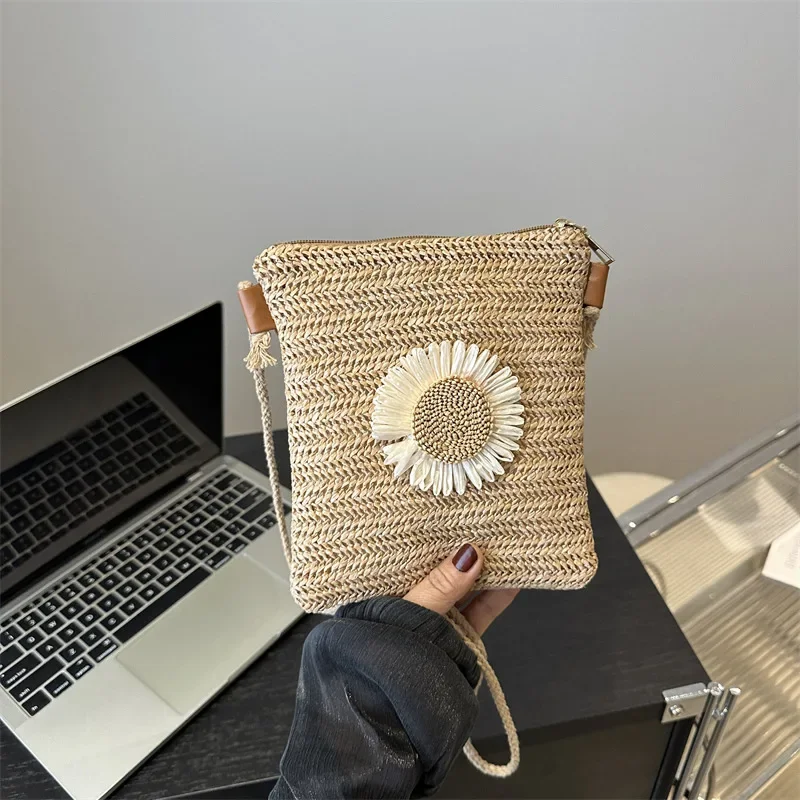 

mobile phone bag messenger bag trendy fashion niche woven bag