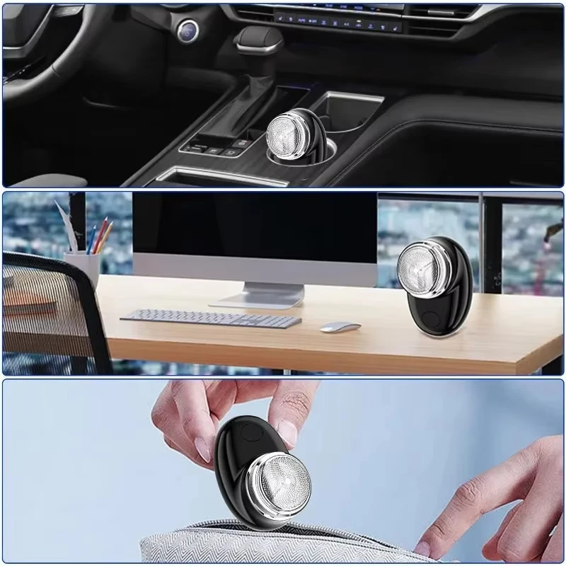 066 ماكينة حلاقة كهربائية للرجال مكشطة صغيرة قابلة للغسل وقابلة لإعادة الشحن ماكينة حلاقة الوجه المحمولة للسفر في الهواء الطلق للسيارة #5