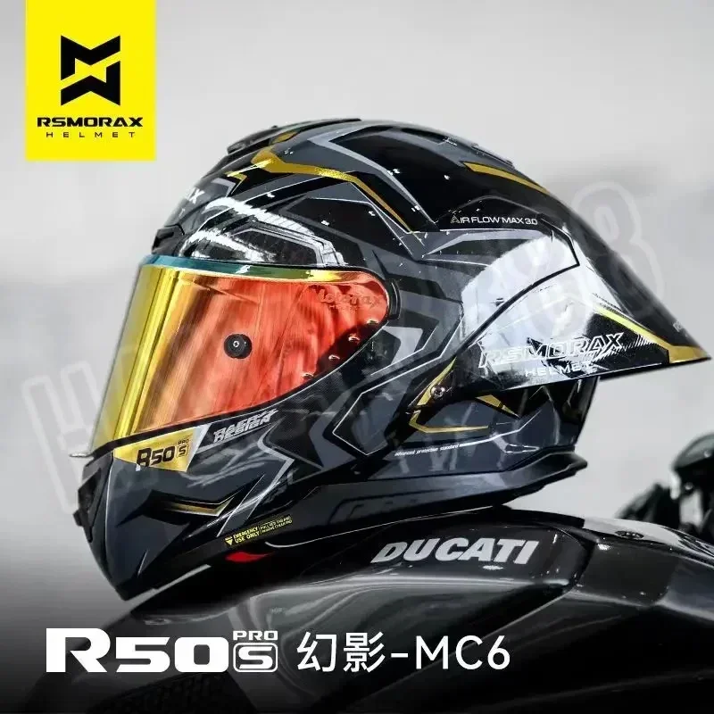 MOTORAX R50 All-season Motorcycle Helmet Big Tail Wing Men Women Helmet Full-face Safety Track Sports Helmet Cascos Para Moto