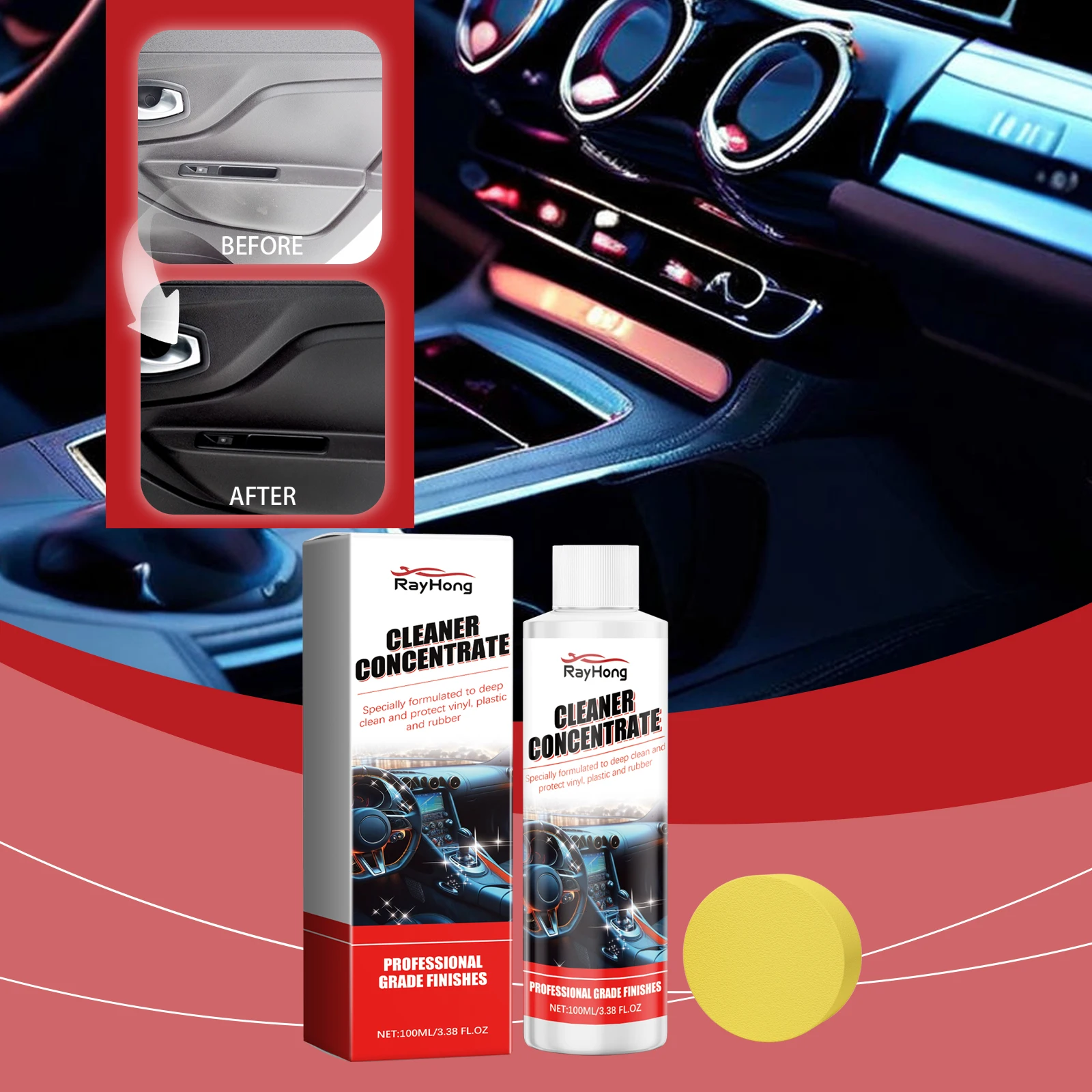 Car Interior Plastic Restorer Multifunctional Leather Dust Stain Clean Restore  Gloss Anti Aging Auto Interior Renovator Remover