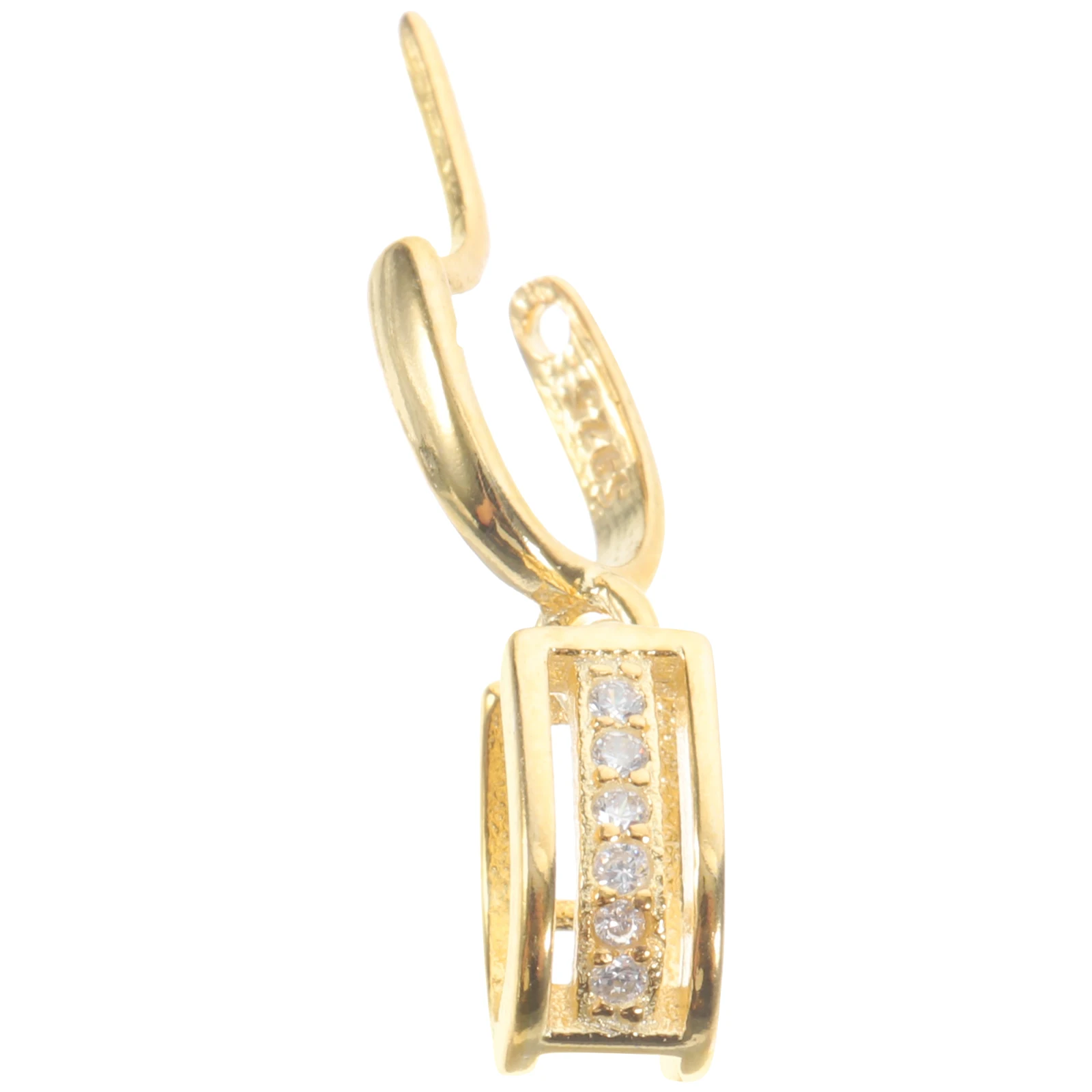 

Silver Clip Clasp Diamond Pendant Buckle Pinch Jewelry Making Golden Dangle Connector Charm Necklace Pendants Clasps DIY