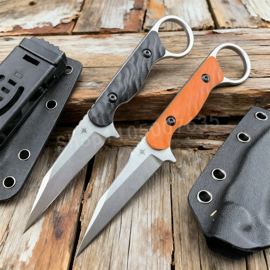 

Нож с прямым краем, эргономичная ручка G10, тактический нож для кемпинга, пешего туризма, выживания в дикой природе, EDC, охотничий нож, подарок для мужчин