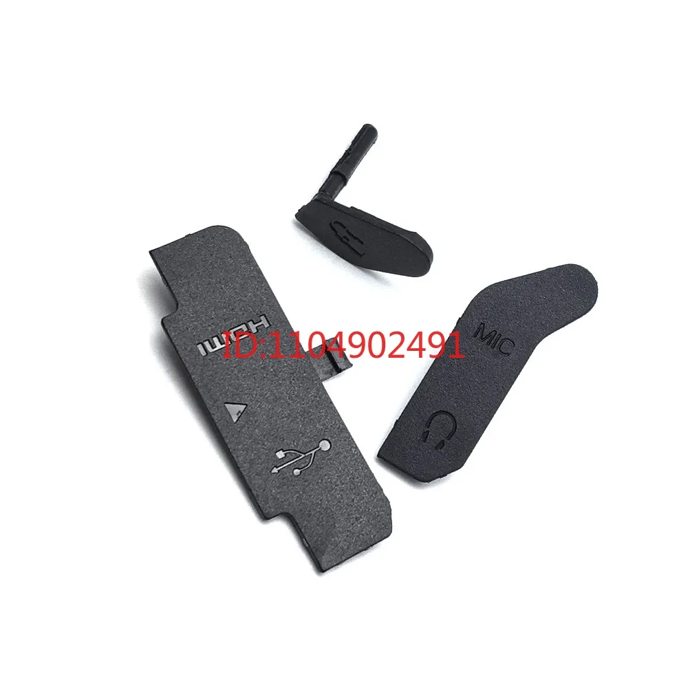 3Pcs A set Brand New for Canon EOS 90D Rubber Data Cable Interface Leather HDMi USB Cover Plug Camera Repair Part
