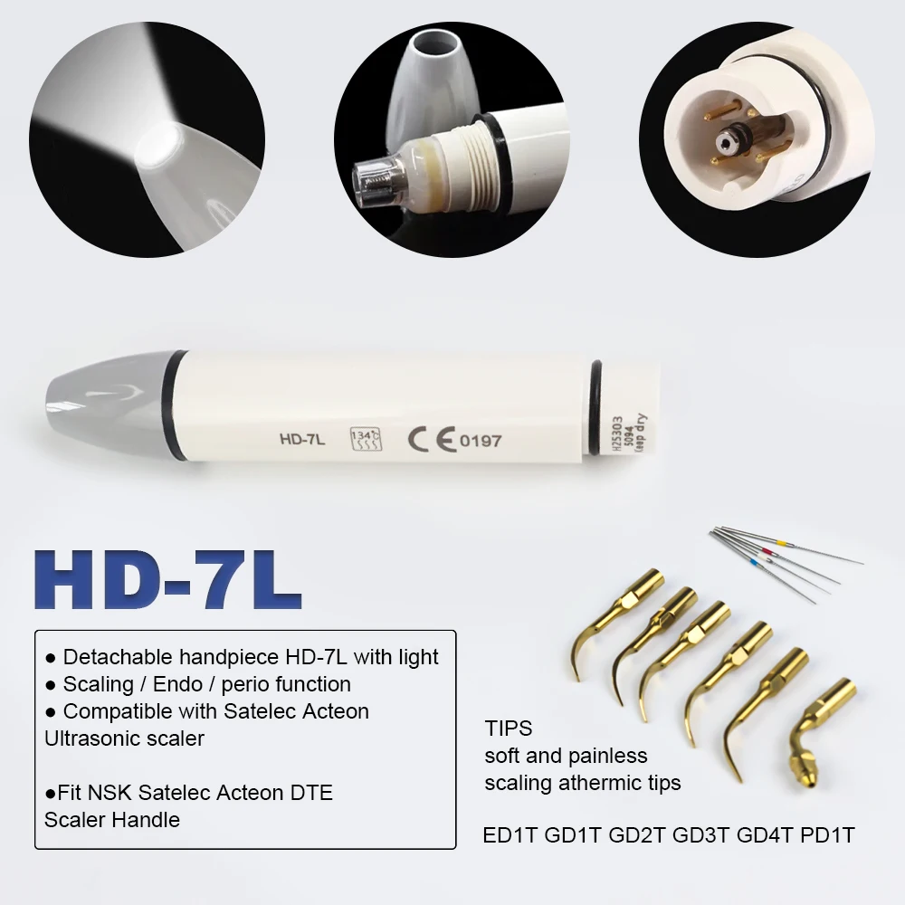 Dental DTE V3 Ultrasonic Scaler With LED Light Built in Scaler For Dentist Chair Unit for teeth cleaning whitening