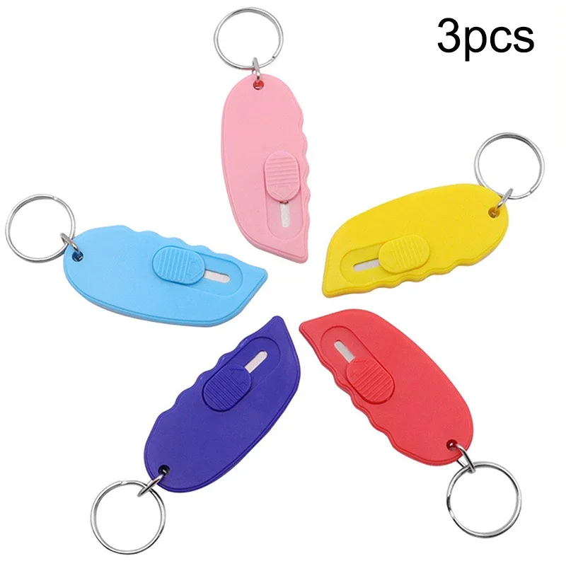 3Pcs Minimalist Portable Mini Art Knife Set - Small Key Knife for Office Use Paper Cutting Envelope Opening & Express Cutting