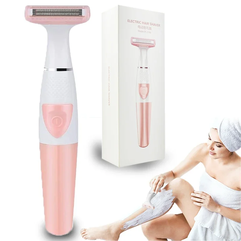 Electric Women Shaver Razor Facial Body Leg Arm Back Bikini Trimmer Lday Washable AA Battery Type Hair Removal Shaving Machine