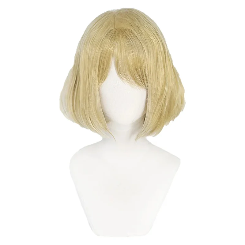 Ashley Graham Cosplay Wig Heat Resistant Synthetic Yellow Hair Carnival Halloween Party Props Roleplay Accessory