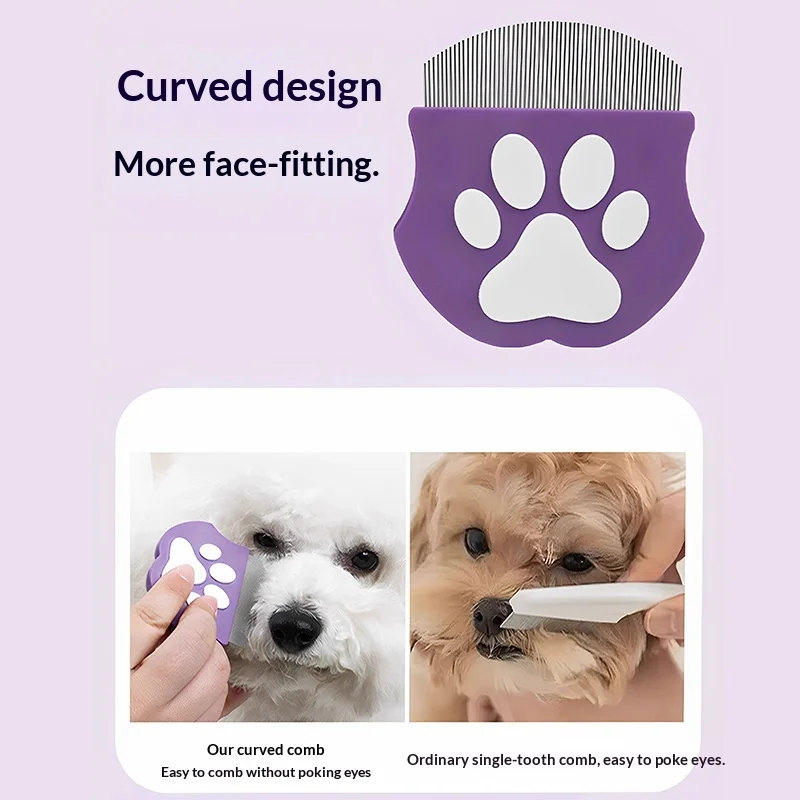 Pet Comb Mini Face Comb Schnauzer Small Dog Teddy Bigbear Shape Special Face Comb to Remove Floating Hair and Open Knots Comb