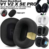 Almohadillas para auriculares Razer BlackShark V1 V2X V2SE PRO, almohadillas de repuesto para auriculares para juegos, orejeras, tela de malla, cubiertas para memoria, esponja
