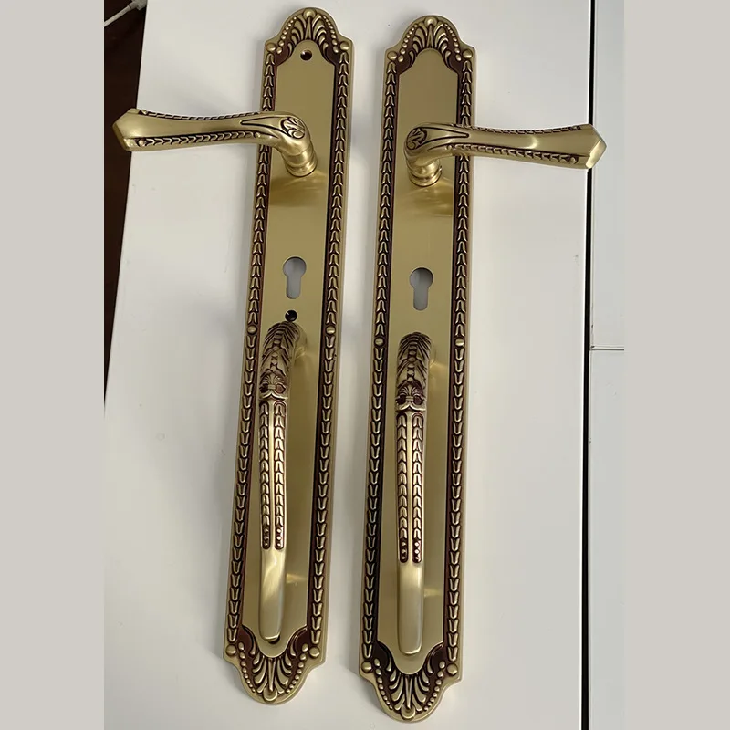 Door lock Indoor meeting room folio Wooden door lock American light luxury gold door lock
