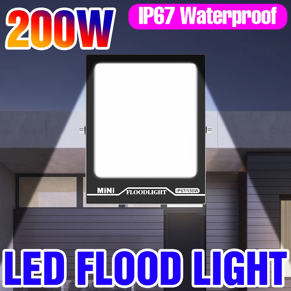 220V Floodlight LED Spotlight Outdoor Garden Lights IP66 Waterproof LED Reflector Street Lamp For Exterior Lighting Wall Lamp