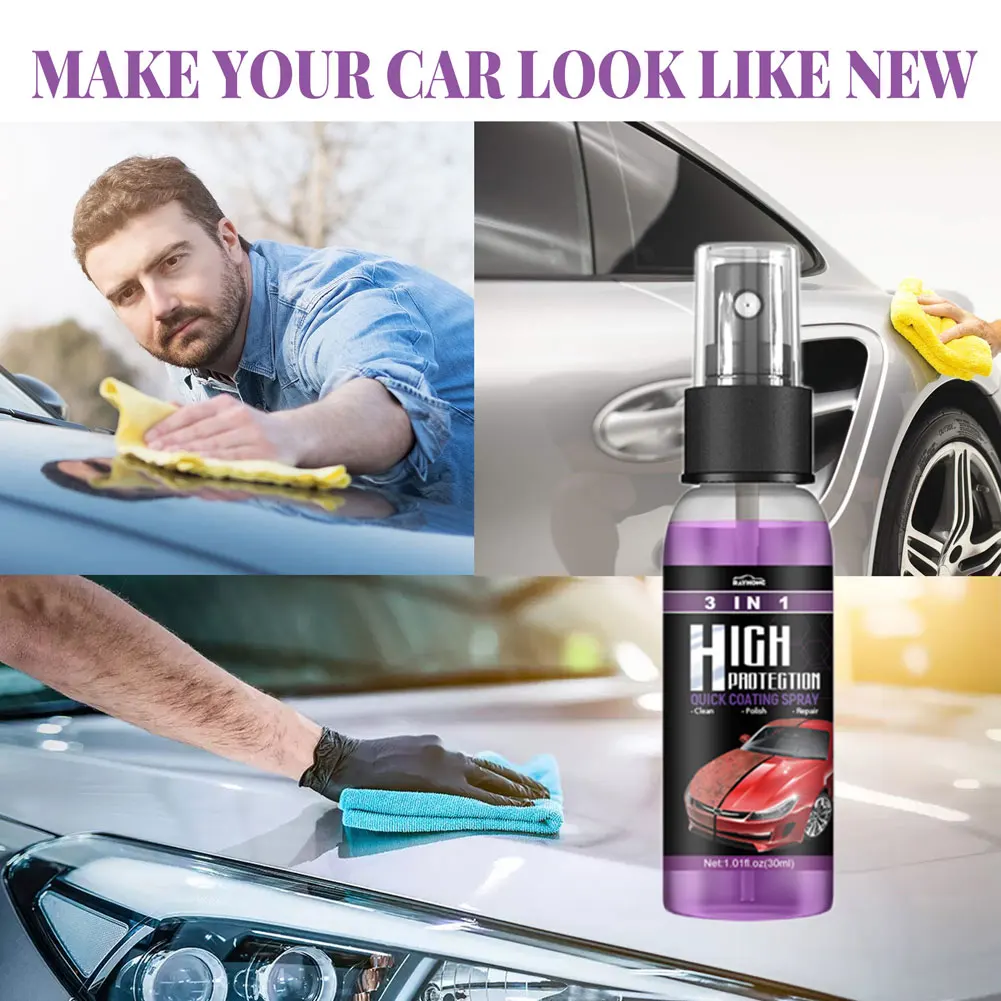 3 In 1 Quick Coating Spray High Protection Shine Armor Ceramic Car Wash Car Shield Coating Cleaning Nano Polishing Paint Wax