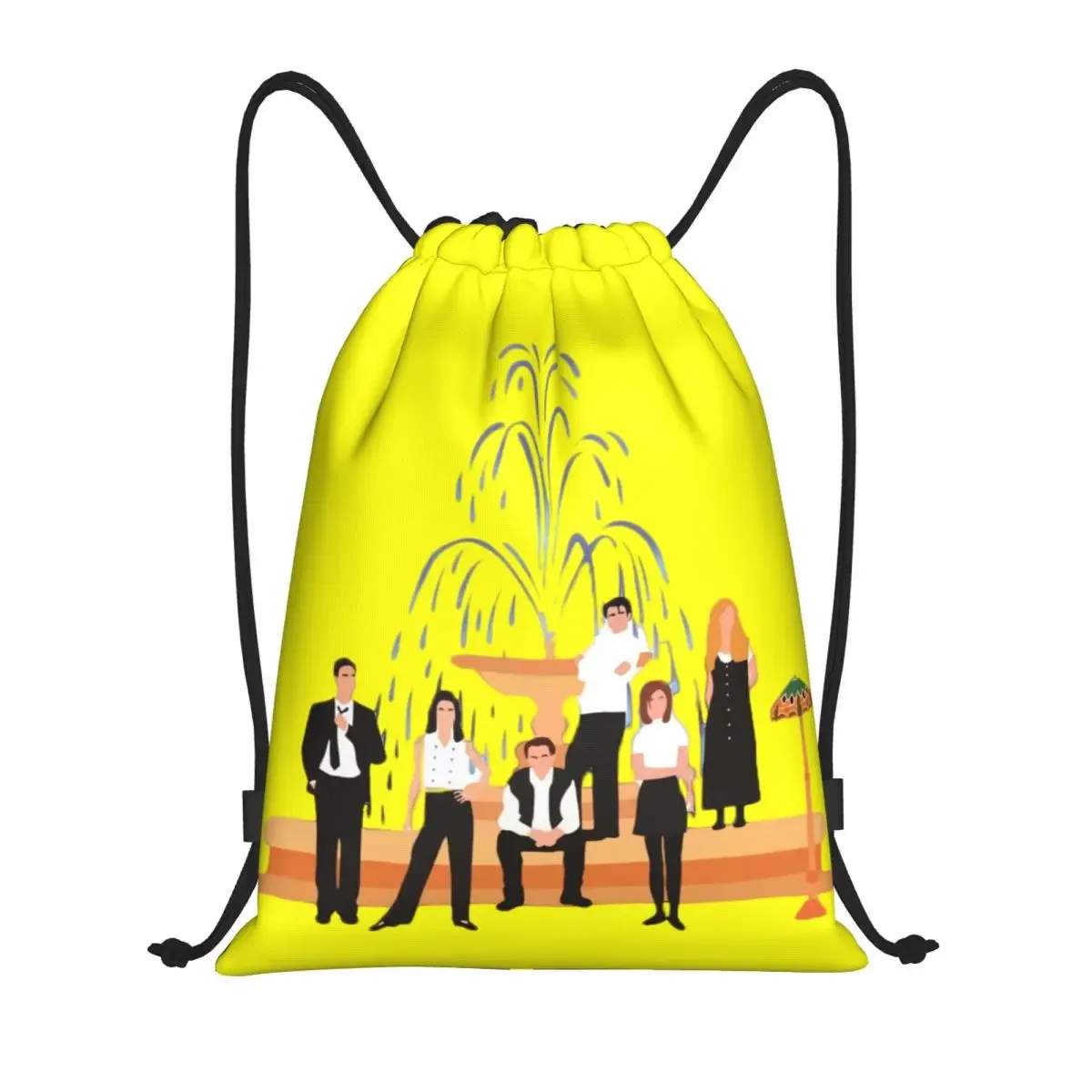 Mochila de la serie de TV Friends awstring para hombre y mujer, saco deportivo para gimnasio, bolsa de compras plegable