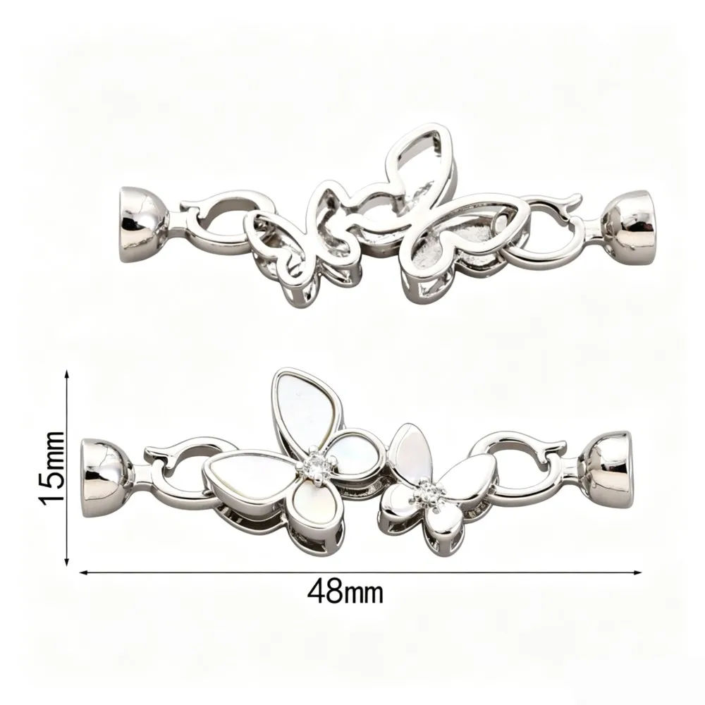 1Piece 18K Gold Plated Brass Butterfly Connectors Clasps Fasteners Accessories DIY Bracelet Beads Pearls Jewelry Making Supplies