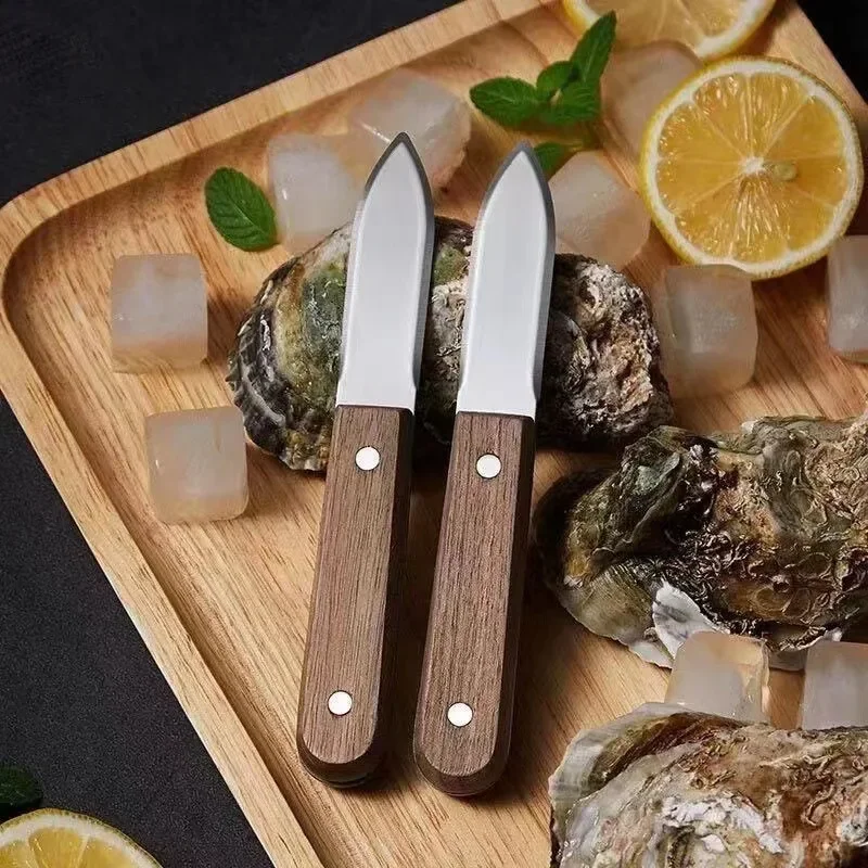 Wooden Handle Opening Oyster Knife Killing Oyster Knife Oyster Shell Prying Knife Special Tool for Opening Shell